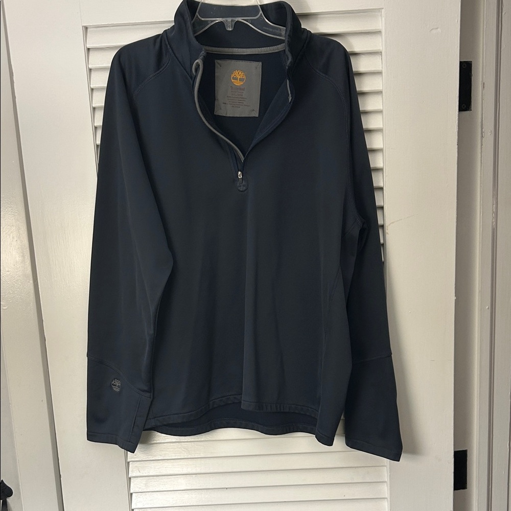 Timberland Men's Dark Blue Quarter-Zip Jacket